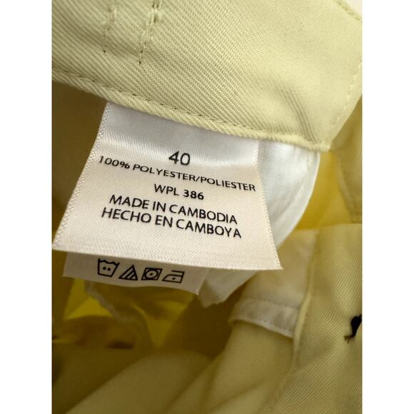 NWT Haggar Performance Yellow Pleated Shorts Size 40 - Picture 5 of 7